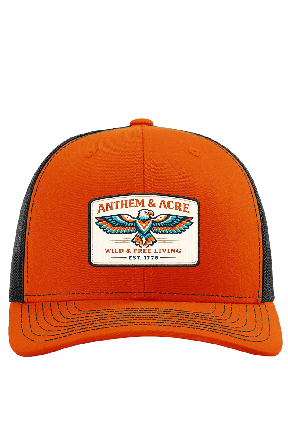 Anthem & Acre Wild & Free Trucker Hat – Blaze Orange/Black