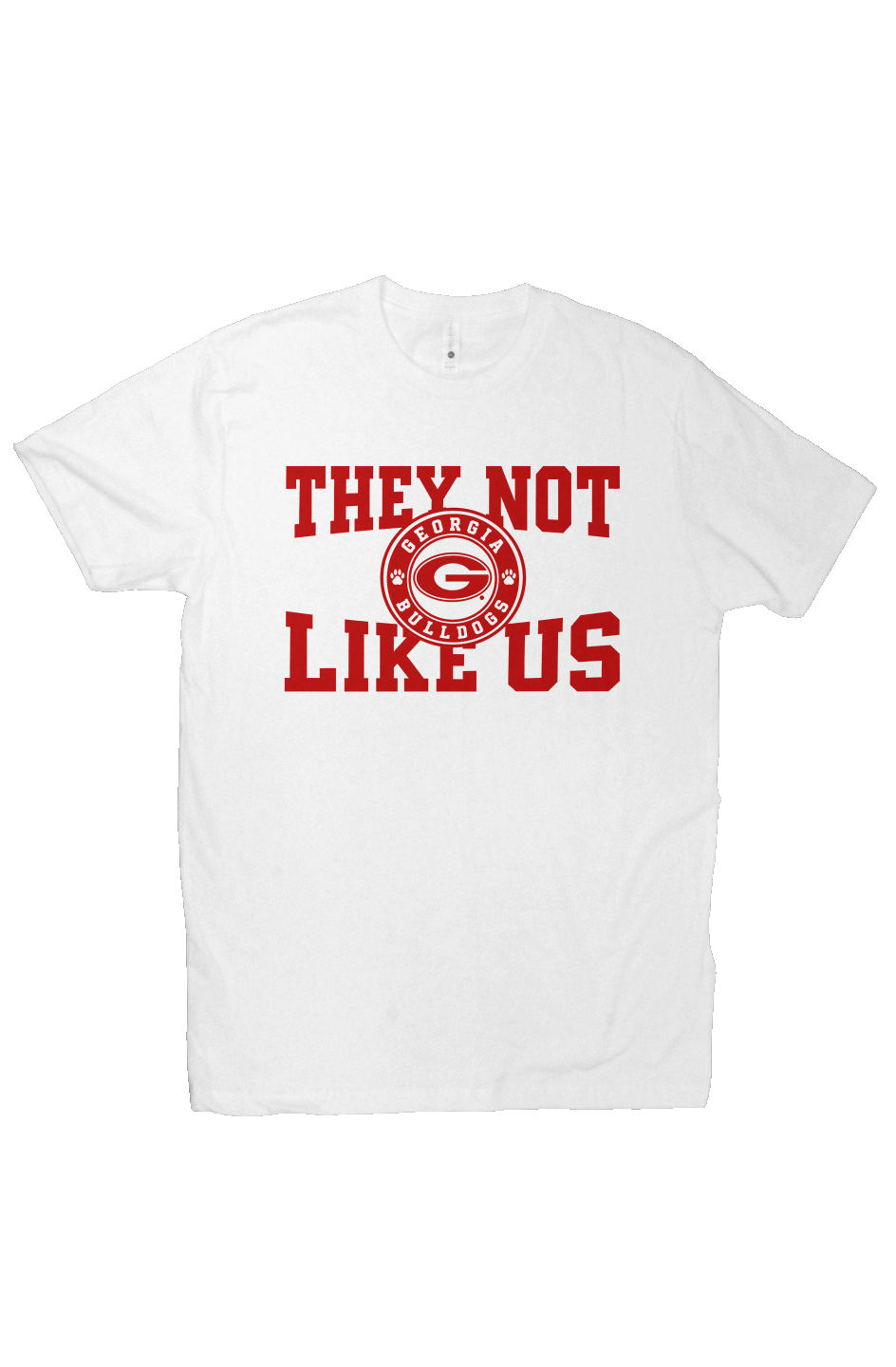 They Not Like Us Georgia Bulldogs White Tee