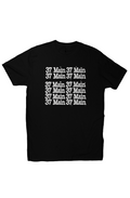 37 Main Repeat Logo Tee Vintage Black