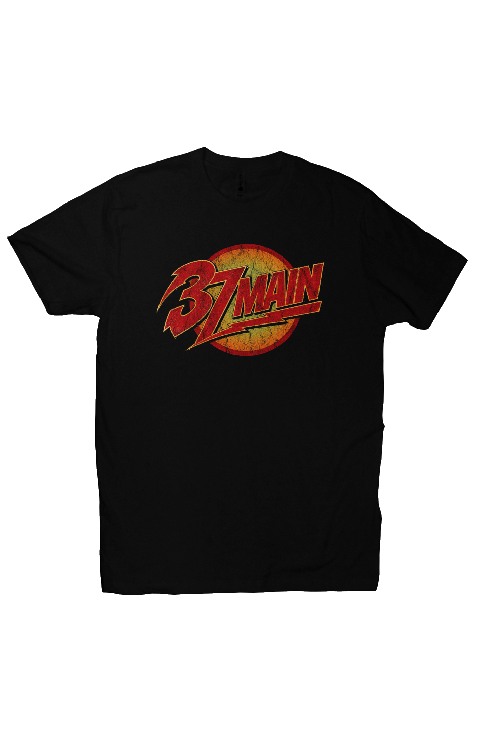 37 Main Retro Lightning Tee Vintage Black