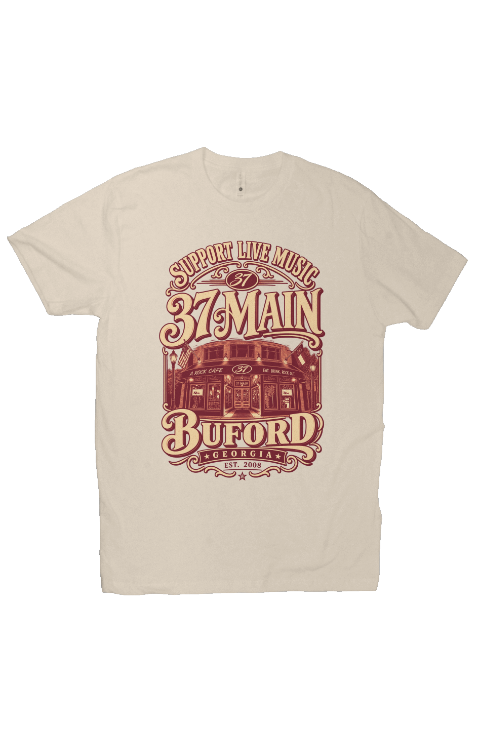 37 Main Support Live Music Vintage Venue Tee