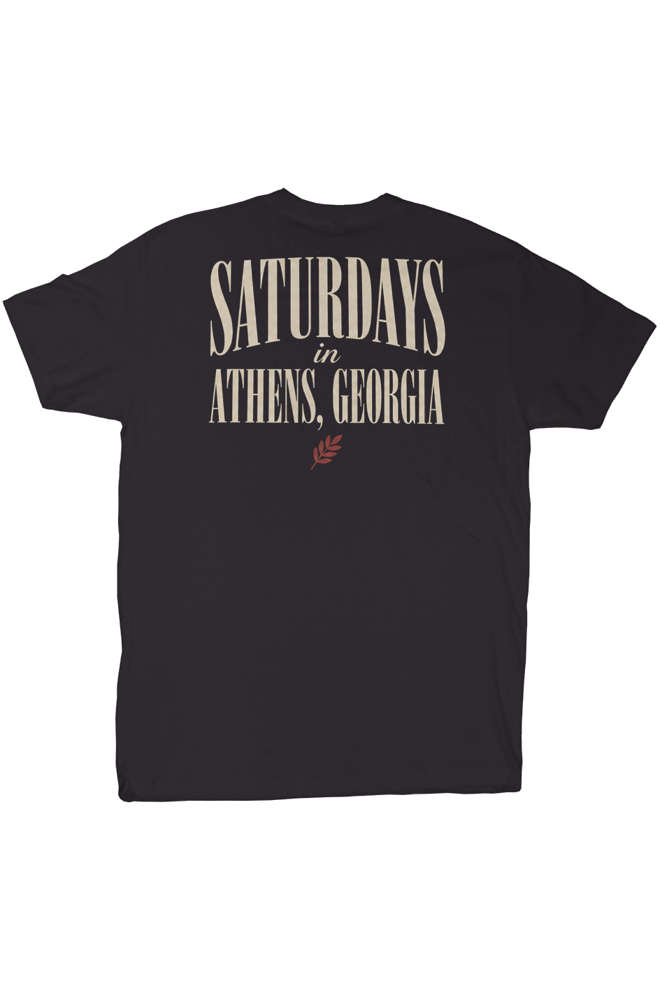 Black Saturdays in Athens Georgia T-shirt with vintage collegiate back graphic
