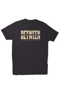 Black Georgia football T-shirt with vintage Between Athens game-day graphic
