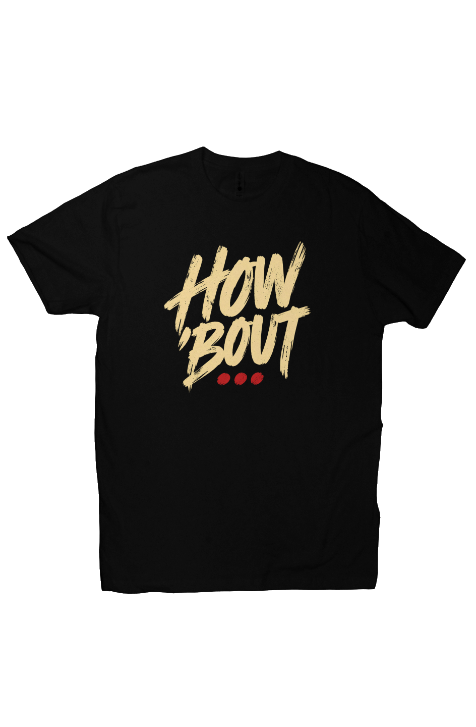 Black Georgia football T-shirt with How Bout vintage front graphic
