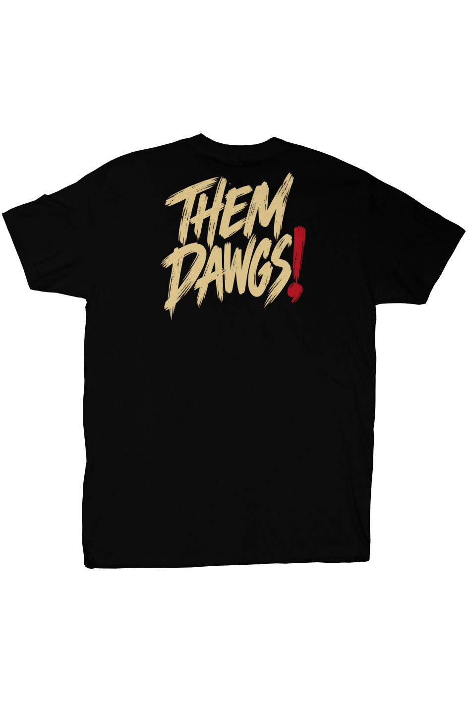 Black Georgia football T-shirt with Them Dawgs vintage back graphic
