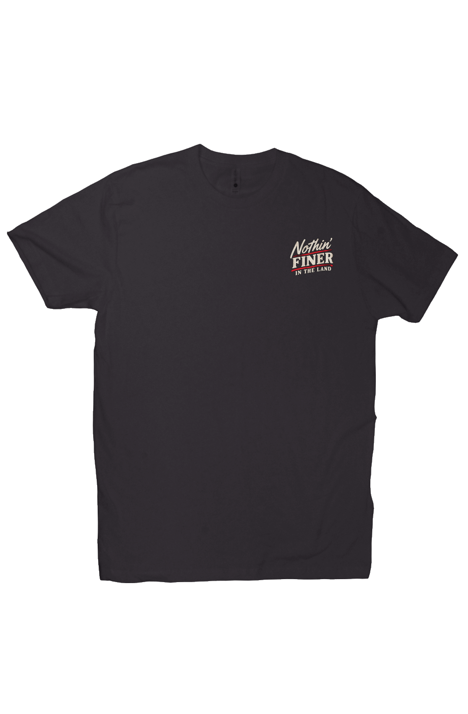 Black Georgia game-day T-shirt with small front chest graphic