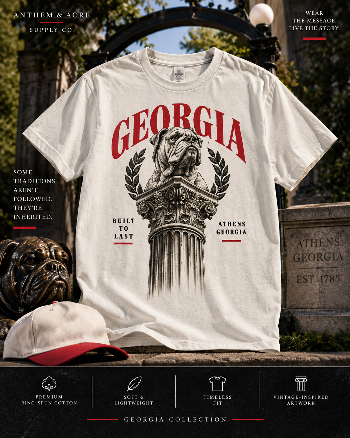 Built to Last vintage Georgia football T-shirt by Anthem & Acre
