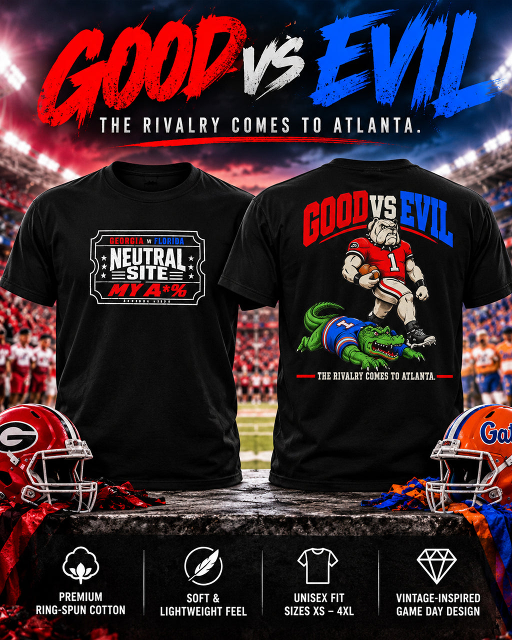 Georgia Good vs Evil Rivalry Tee