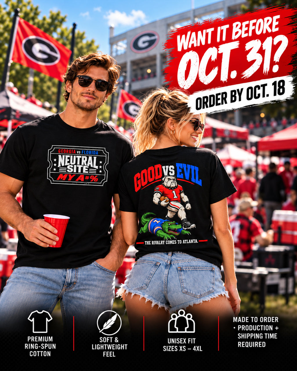Georgia Good vs Evil Rivalry Tee