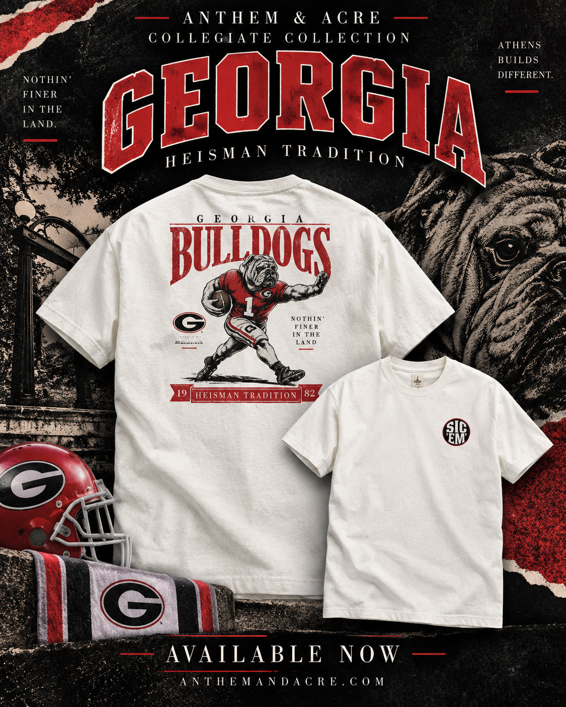 Georgia Heisman Tradition football T-shirt by Anthem & Acre