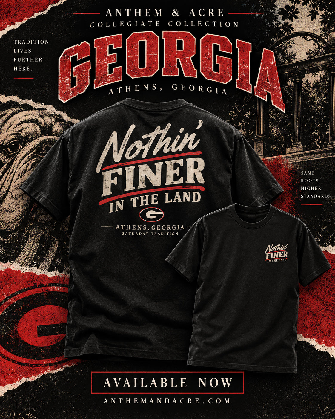 Nothin’ Finer in the Land Georgia football shirt by Anthem & Acre