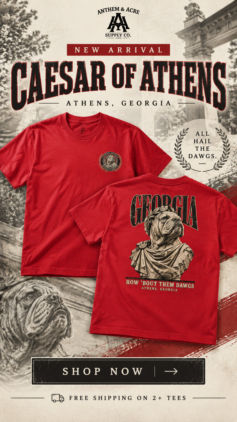 Caesar of Athens Red Tee
